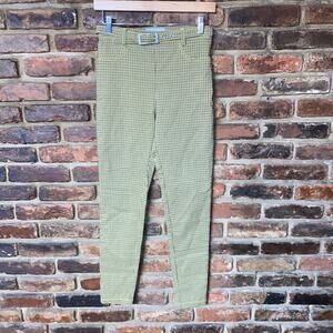 Urban Outfitters Yellow Blue Neve Plaid Slim Trouser Pants Women's Size 4